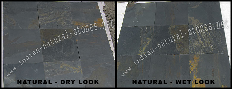 black rustic slate tiles india