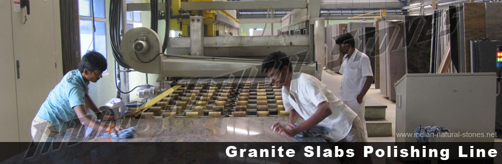 granite slabs polishing line