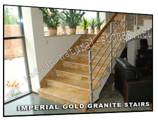 imperial gold granite stairs