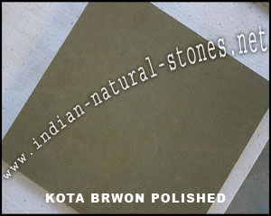 kota brown polished lime stone