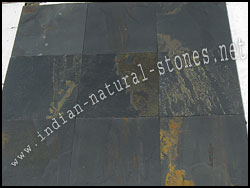 black rustic slate stone