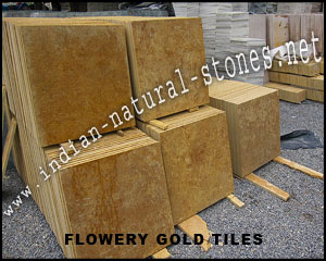 flowery gold marble tiles
