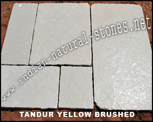 tandur yellow brushed limestone